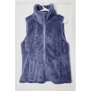 Mountain Khaki Women Winterlust Classic Fit Vest Sz L Purple Sleeveless Full Zip